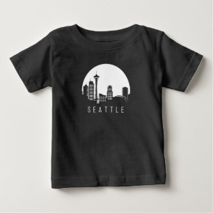 T-shirt Pour Bébé Skyline de Seattle