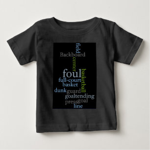 T-shirt Pour Bébé Slam Dunk of Words : Jeu de basket-ball des champi