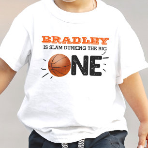 T-shirt Pour Bébé Slam Dunking The Big One Basketball 1er annivers