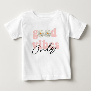 T-shirt Pour Bébé Slogan hippie des années 70 de Good Vibes