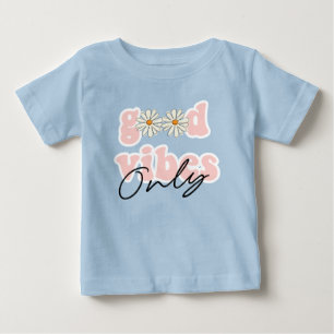 T-shirt Pour Bébé Slogan hippie des années 70 de Good Vibes