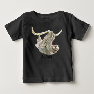 T-shirt Pour Bébé Sloth, bébé avec maman "Big Hugs"