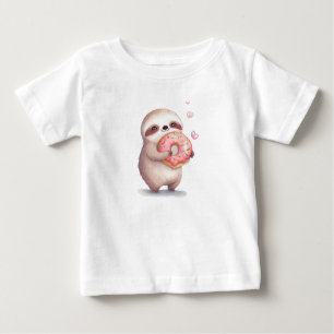 T-shirt Pour Bébé Sloth Loves Donut