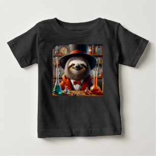 T-shirt Pour Bébé Sloth Mad Scientifique