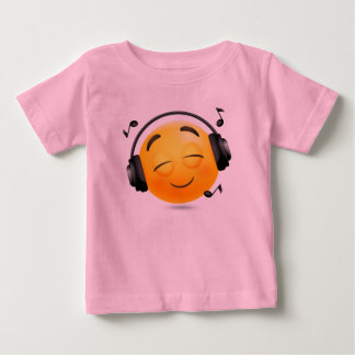 T-shirt Pour Bébé Smiley casque Emoji Fine Jersey