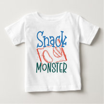 Snack Monster drôle et mignonne bébé blanc