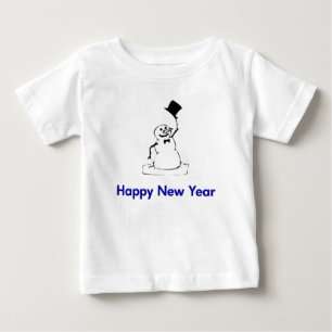 T-shirt Pour Bébé Snowman Bonne année