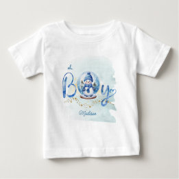 T-shirt Pour Bébé Snowman Hiver Thème Oh Boy