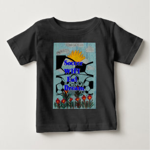 T-shirt Pour Bébé Soccer WIFI Manger Rêve - Sport amusant Art Imprim