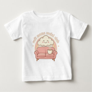 T-shirt Pour Bébé Soft Mama Social Club Design Arc-en-ciel   M Douce