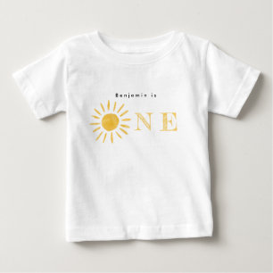 T-shirt Pour Bébé soleil 1er anniversaire aquarelle soleil