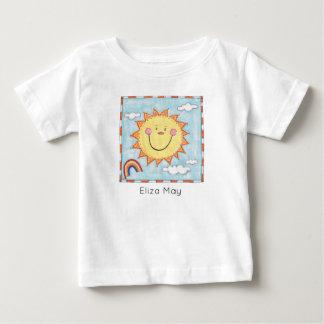 T-shirt Pour Bébé Soleil heureux personnalisé