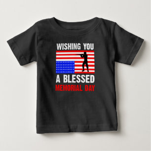 T-shirt Pour Bébé Souhaitez-Vous Un Blessed Memorial Day-62237