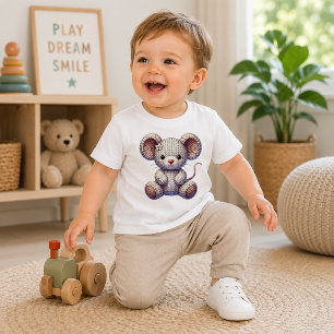 T-shirt Pour Bébé Souris Bébé Fausse Laine
