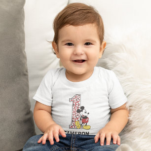 T-shirt Pour Bébé Souris classique Mickey   Custom 1er Birthday Boy