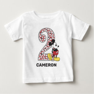 T-shirt Pour Bébé Souris classique Mickey   Custom 2e anniversaire g