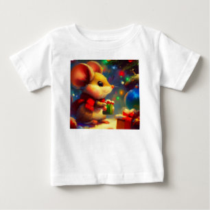 T-shirt Pour Bébé Souris de Noël 2