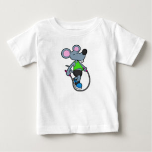 T-shirt Pour Bébé Souris en forme avec corde