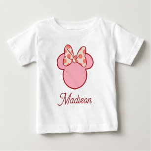 T-shirt Pour Bébé Souris en silhouette à nœud à pois doux