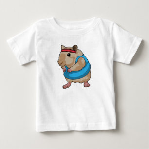 T-shirt Pour Bébé Souris en tant que coureur avec bandeau