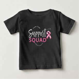 T-shirt Pour Bébé Soutien Squad Cancer du Sein Ruban rose