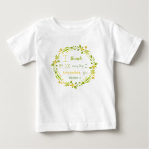 T-shirt Pour Bébé Souvenez-vous de vous Bible Verse Philippiens 1 3