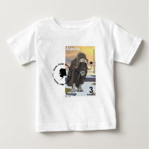 T-shirt Pour Bébé Souvenir du timbre de Muskox