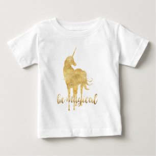 T-shirt Pour Bébé Soyez licorne magique d'or