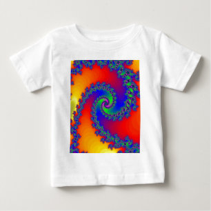 T-shirt Pour Bébé Spirale fractale colorée :