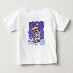 T-shirt Pour Bébé St. Bernard Christmas