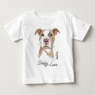 T-shirt Pour Bébé Staffy Love - Zani Mo Protection