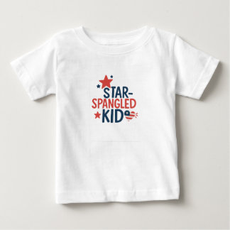 T-shirt Pour Bébé Star Spangled Kid - Jolie conception patriotique p