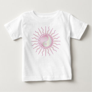 T-shirt Pour Bébé Starburst rose Yin Yang
