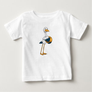 T-shirt Pour Bébé Stork à Bowling avec Bowling ball