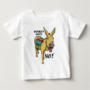T-shirt Pour Bébé Stubborn donkey Funny