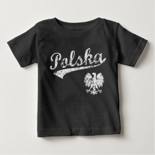 T-shirt Pour Bébé Style de base-ball de Polska