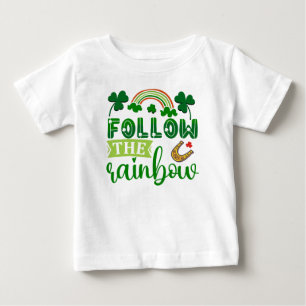 T-shirt Pour Bébé Suivez l'arc en ciel svg