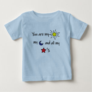T-shirt Pour Bébé Sun-Moon-and-Stars-