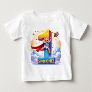 T-shirt Pour Bébé Super Un : Célébrer la première année en héroïque