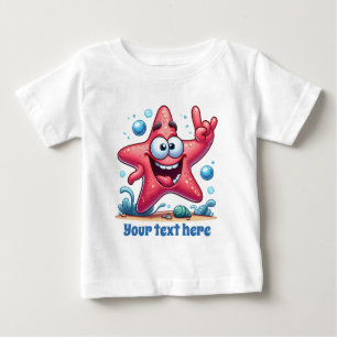 T-shirt Pour Bébé Superbe étoile de mer de plage unisexe ajouter du