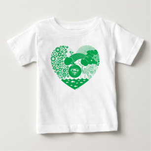 T-shirt Pour Bébé Supergirl Floral Peace Heart Graphisme
