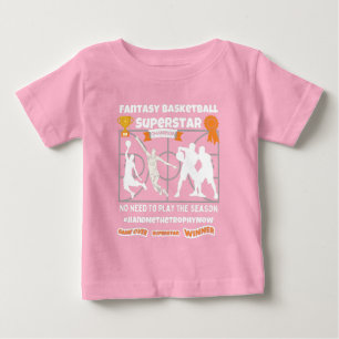 T-shirt Pour Bébé Superstar de basket-ball Imaginaire jeu sur T-Shir