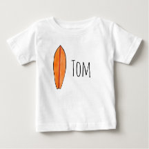 Surfboard Watercolor avec nom personnalisable