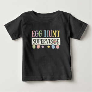 T-shirt Pour Bébé Surveillant de chasse aux œufs de Pâques drôle de
