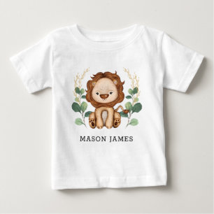 T-shirt Pour Bébé Sweet Baby Lion Jungle Safari Animal Boy Wild One