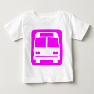 T-shirt Pour Bébé Symbole de bus - Magenta