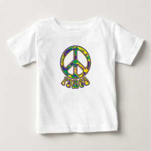T-shirt Pour Bébé SYMBOLE DE LA PAIX Hippie les années 70 années 60