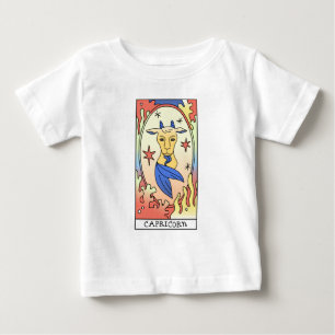 T-shirt Pour Bébé SYMBOLE Zodiaque Capricorne Art Abstrait Vintage