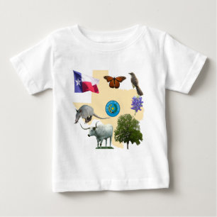T-shirt Pour Bébé Symboles d'état du Texas