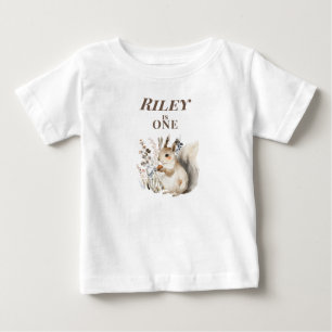 T-shirt Pour Bébé T-Shirt Bébé 1er Anniversaire Écureuil Personnalis
